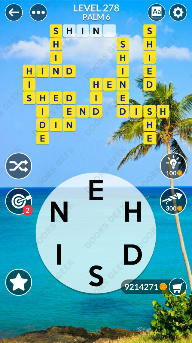 Wordscapes Level 278 Answers ~ Doors Geek