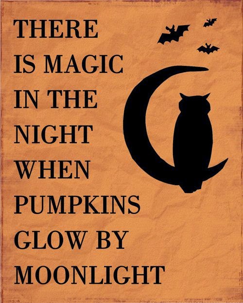 #1 Own Inspirational Quotes: #13 Halloween -There is magic in the night ...
