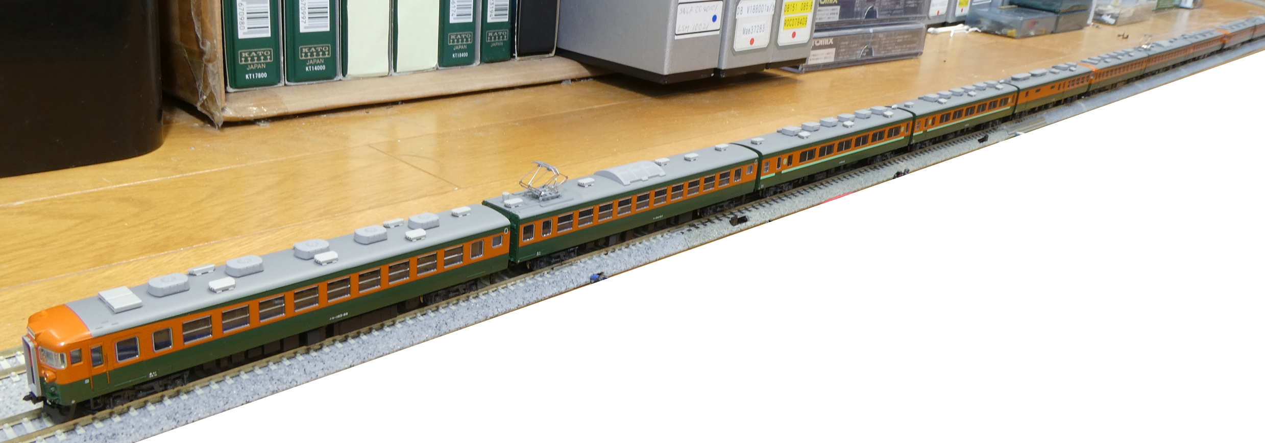 【希少】 KATO 165系急行「こまがね」　美品 公式]鉄道模型(10-1334165系 飯田線 急行「こまがね」4両セット