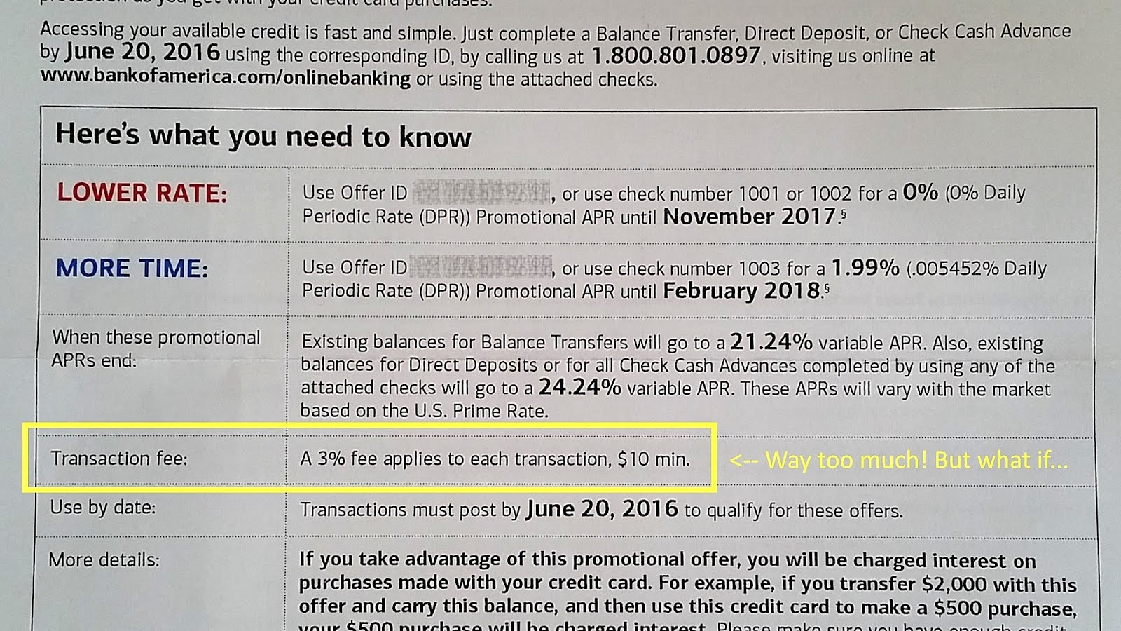 Balance Transfer Bank Of America Bank Choices