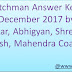 FCI Watchman Answer Key 2017 17 December 2017 by by Parishkar, Abhigyan, Shree Ram, Utkarsh, Mahendra Coaching