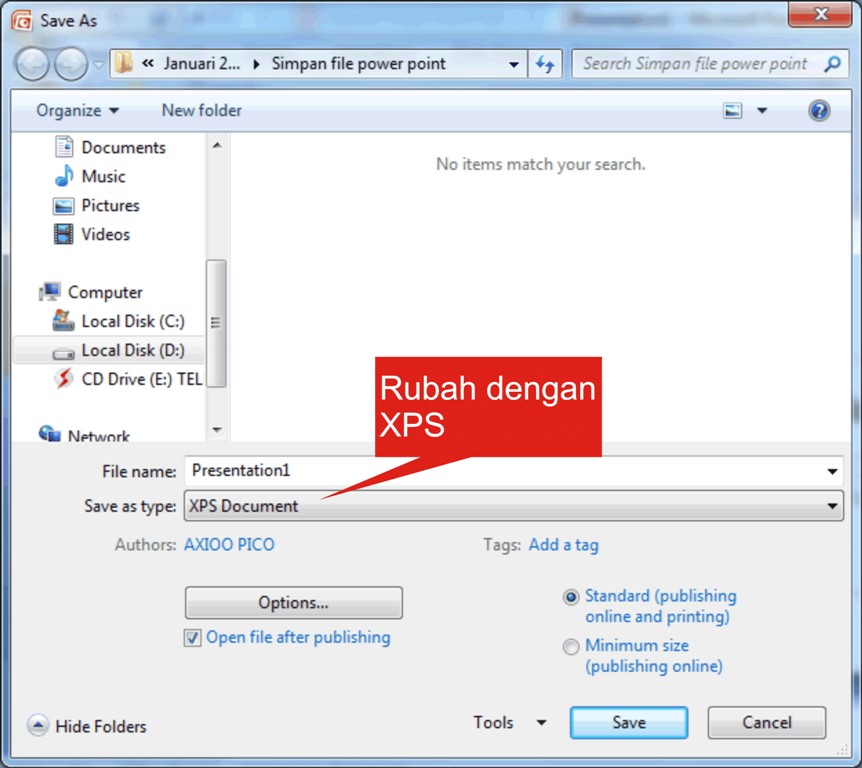 Cara Menyimpan File Power Point Ke Ekstensi Lain Tips And Trik 1