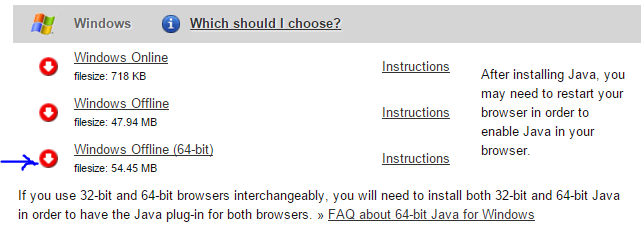скачать установщик java