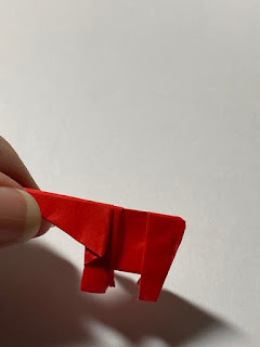 origami red elephants