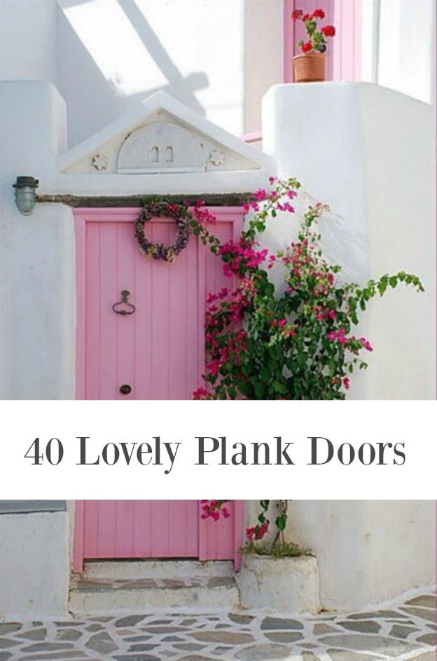 image result for pink plank door 40 beautiful doors inspiration
