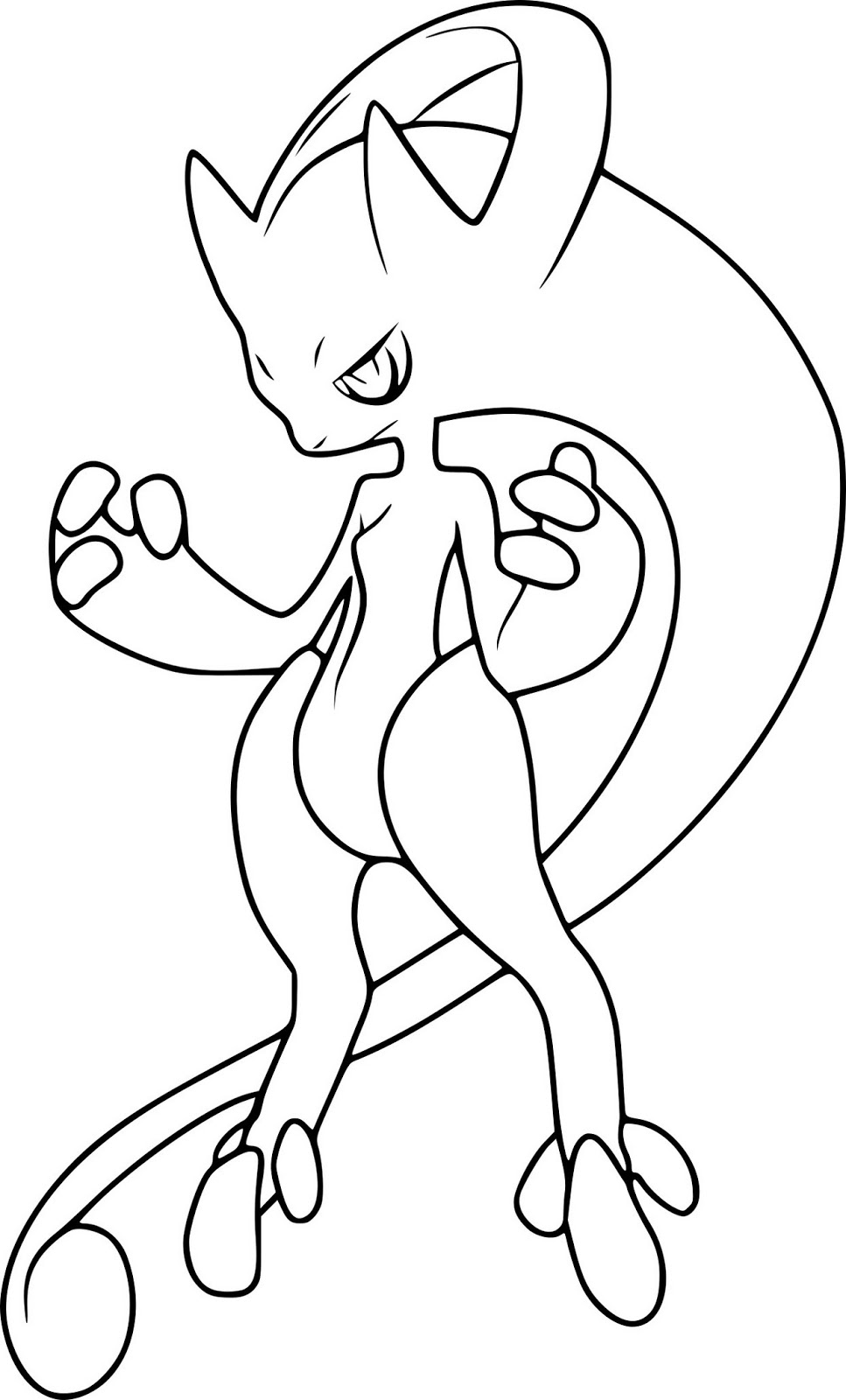 Mewtwo Coloring Pages Printable - Free Pokemon Coloring Pages