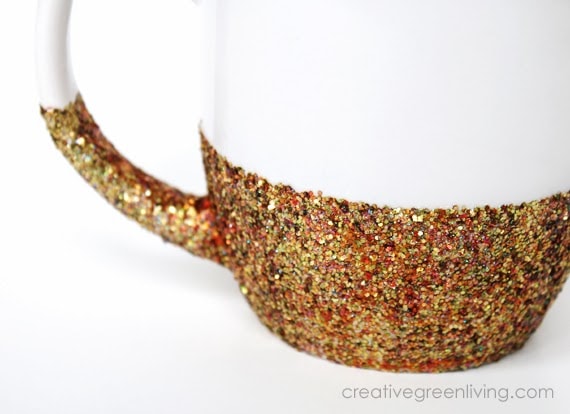 DIY Glitter Dipped Glasses - Dishwasher Safe Glitter Cup - Poofy