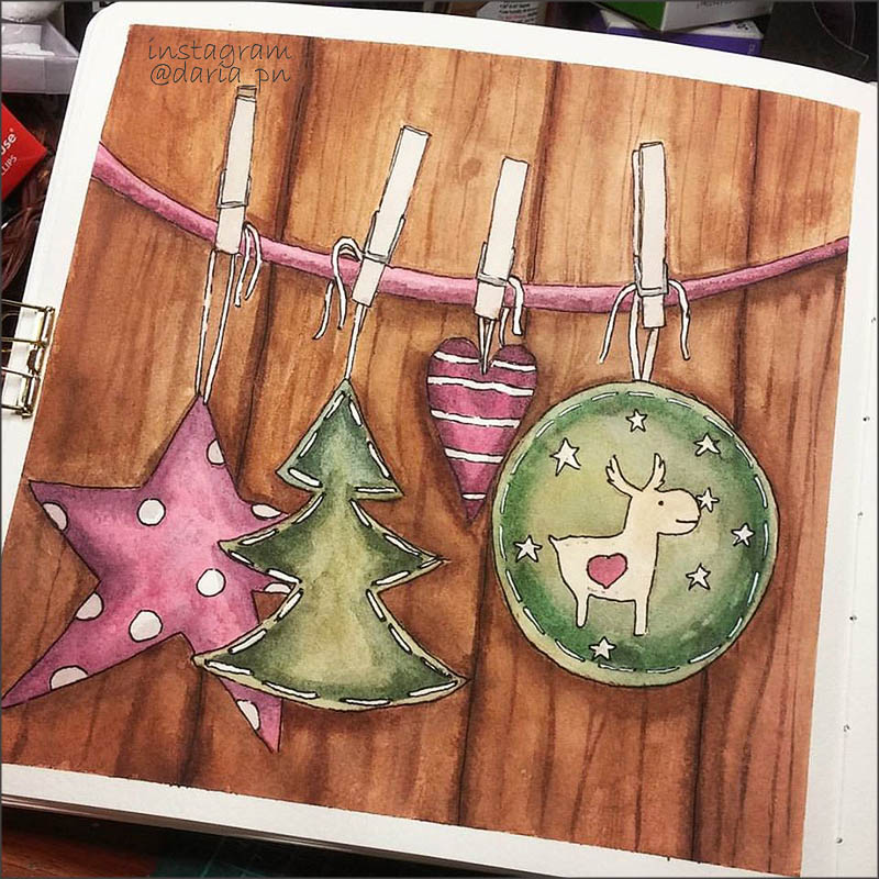 Рисунки на новый год. Таня самошкина акварель. Новогодние открытки скетчинг. Идеи для новогодних рисунков. Идеи для рисования новый год.