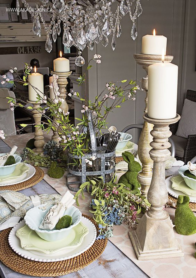 Spring and Easter Tablescapes Rustic Room Like This