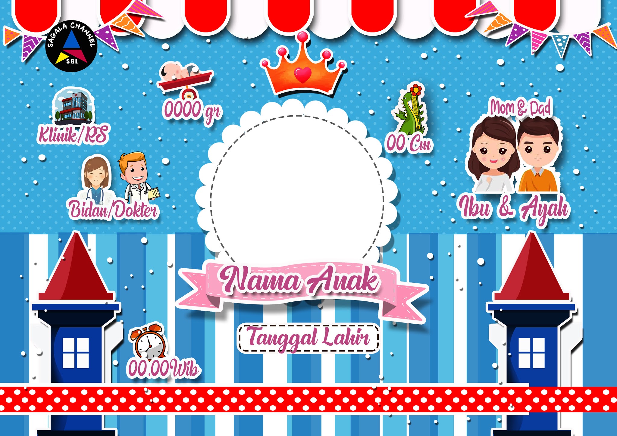Free 70+ Desain Biodata Bayi Format CDR dan PSD Siap EDIT