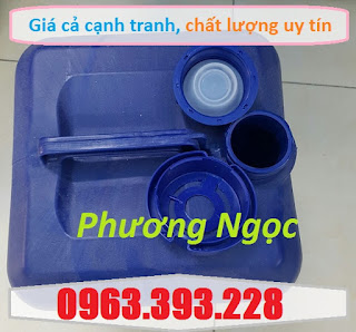 Can nhựa HDPE vuông, can nhựa 20L màu xanh, can đựng hóa chất 20 Lít A062b5ee791e9f40c60f