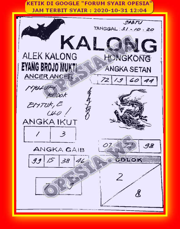 1 New Message Kode Syair Hongkong 31 Oktober 2020 Forum Syair Togel Hongkong Singapura Sydney