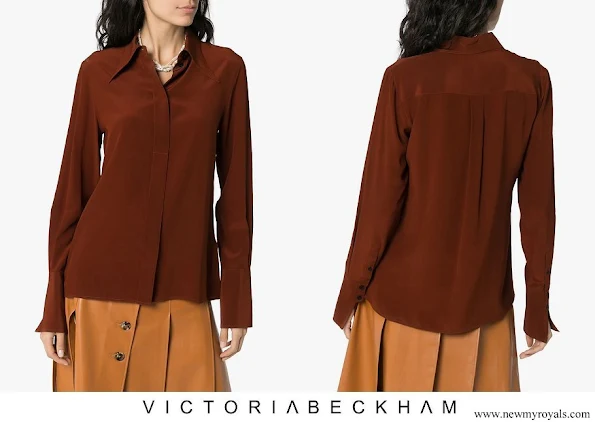 Meghan Markle wore a new silk shirt from Victoria Beckham