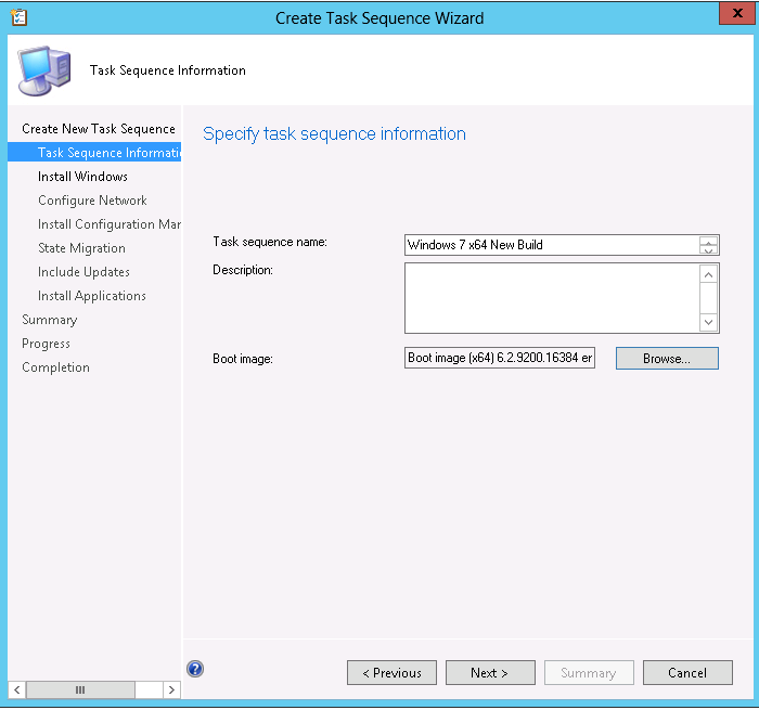 sccm ts where is used local admin