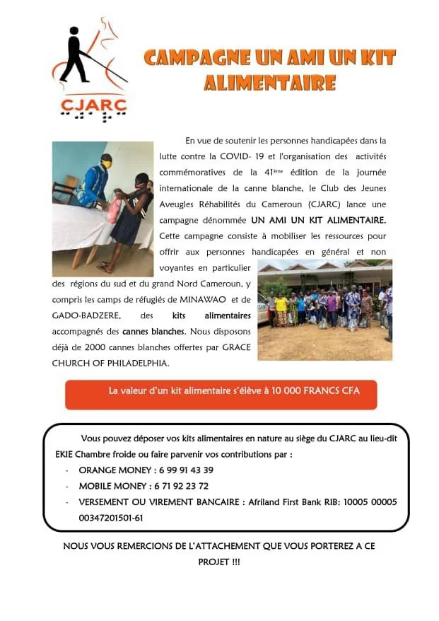CJARC: Lancement de la campagne « UN AMI UN KIT ALIMENTAIRE »
