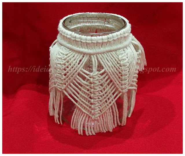 Macrame Candle Holder