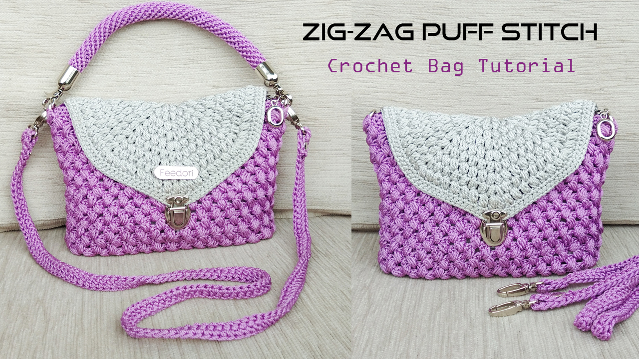 Zig-Zag Puff Crochet Bag Tutorial - Funcolor Craft