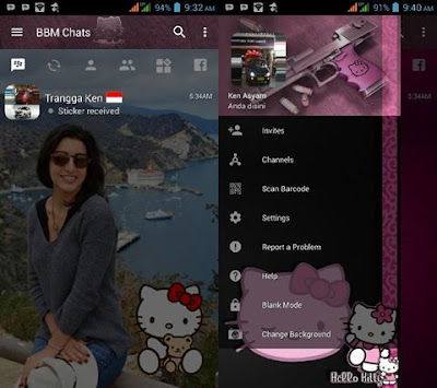 BBM Mod Change Background v3.2.0.6 with Hello Kitty (Dark Style) BBM Mod Change Background v3.2.0.6 with Hello Kitty (Dark Style)
