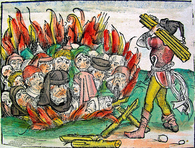 Массовые сожжения евреев во время эпидемии чумы в Кельне. Википедия