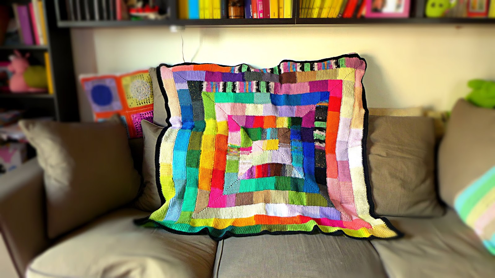 Tenstitch crochet blanket throw...finally completed!!!