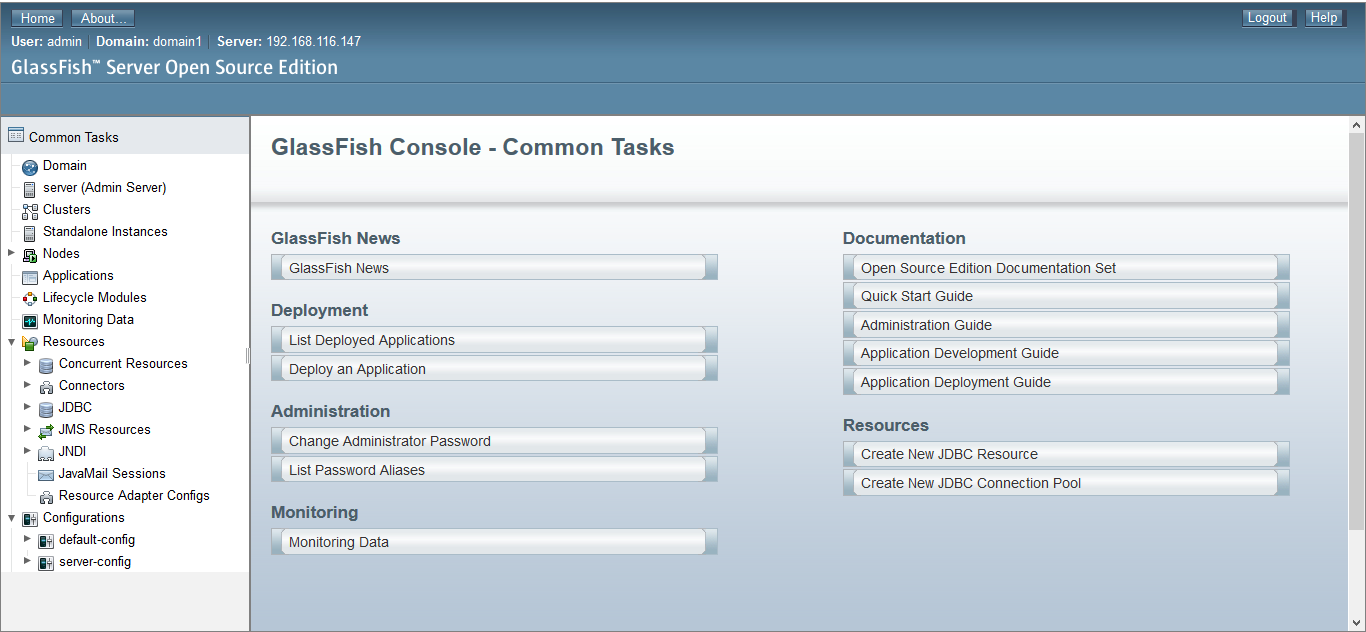 glassfish default admin password glassfish default admin password
