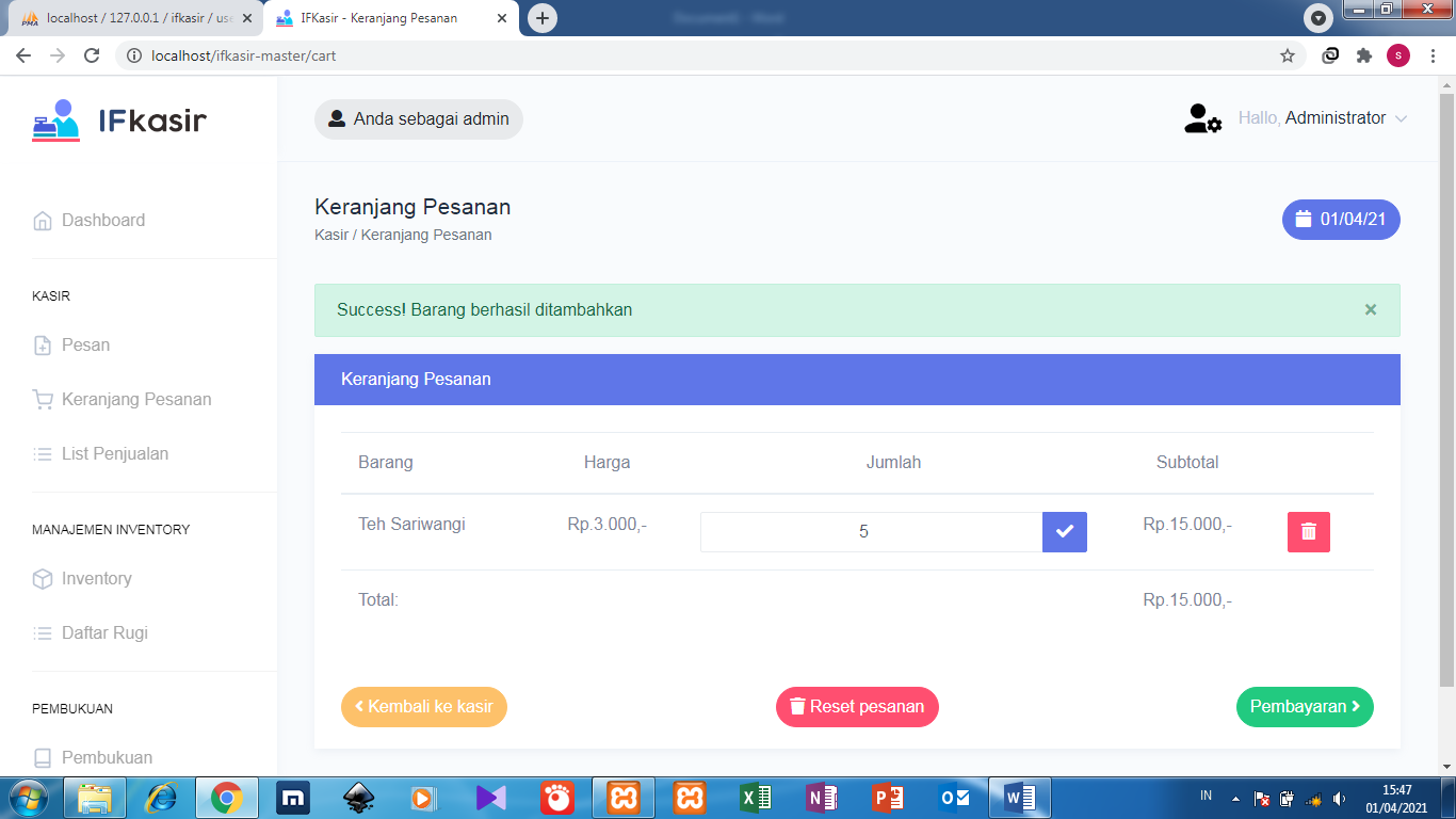 Download Source Code Aplikasi sistem inforrmasi kasir