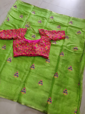 Silk Kota sarees with designer blouse