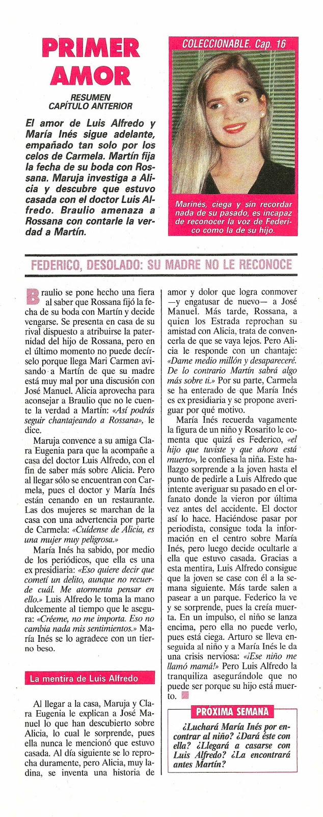 Los Coleccionables de TeleIndiscreta Primer Amor (Capítulo nº 16)