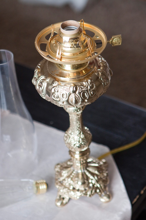 Rosy Red Buttons: Antique Lamp Supply