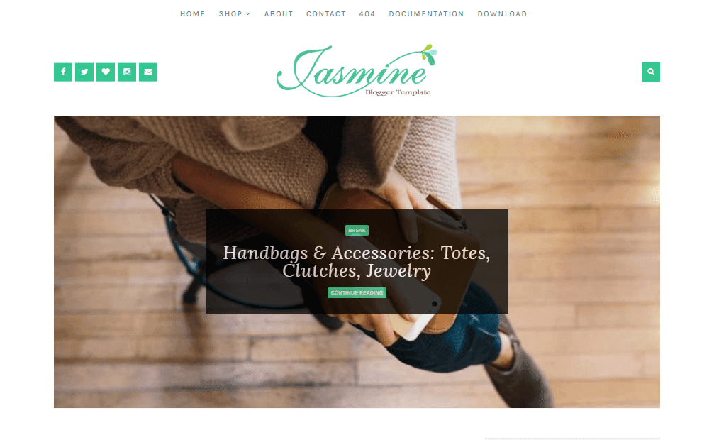 Jasmine Elegant blogger template