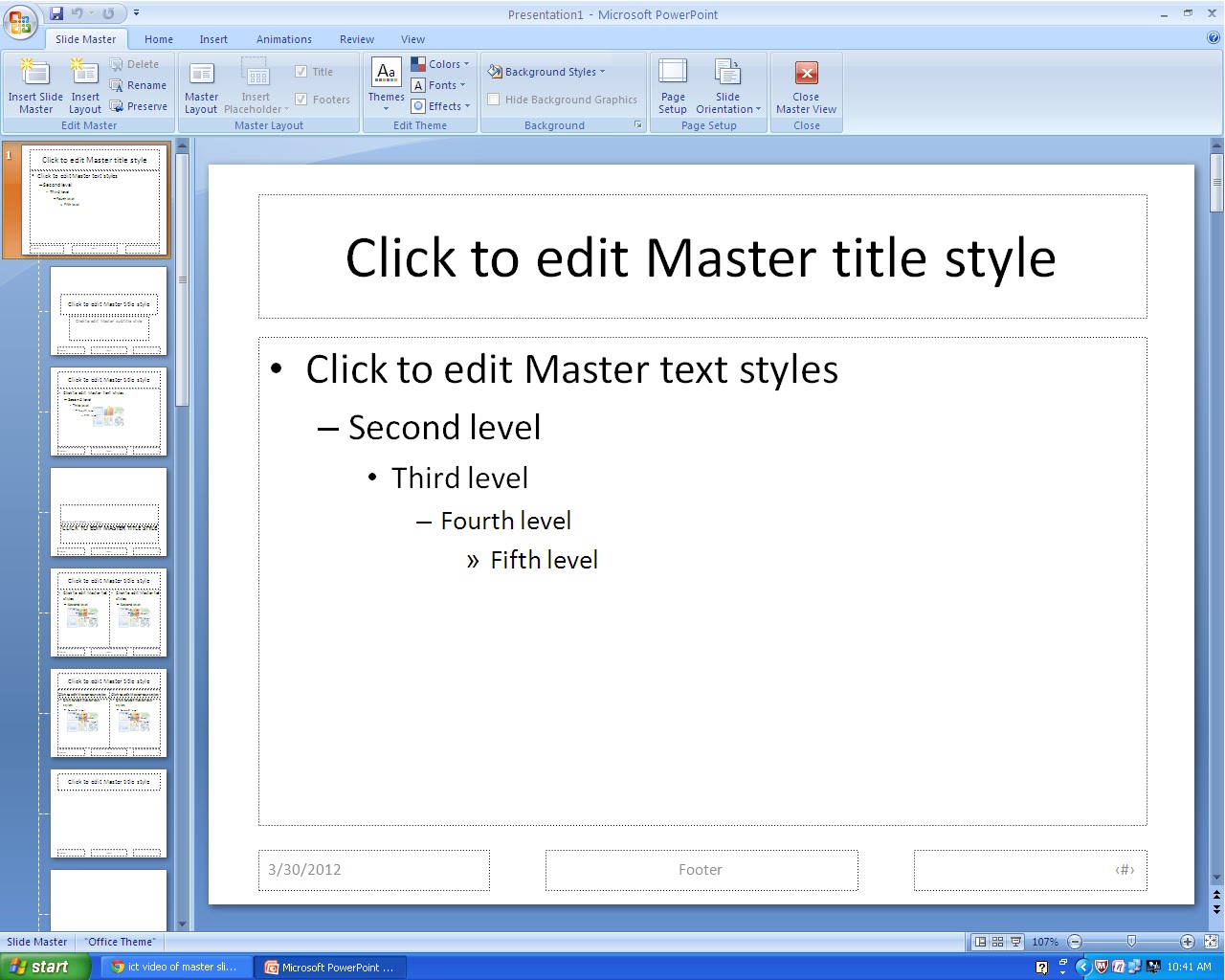 ICT IGCSE Mastering the Slide Master