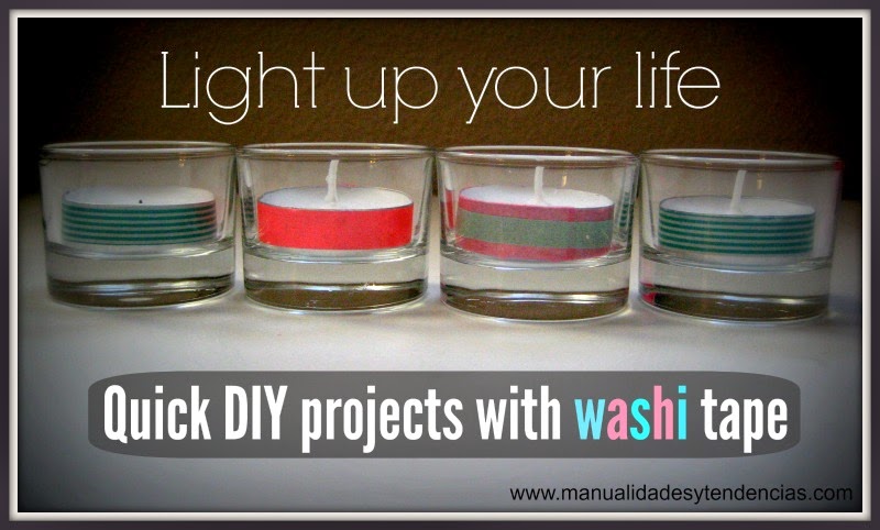 washi tape candle holders