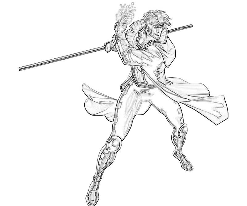 Marvel Ultimate Alliance 2 Gambit Cartoon How Coloring