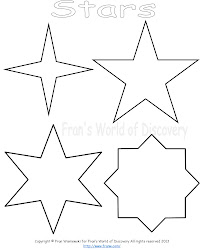 star template stars shape cut pattern paper