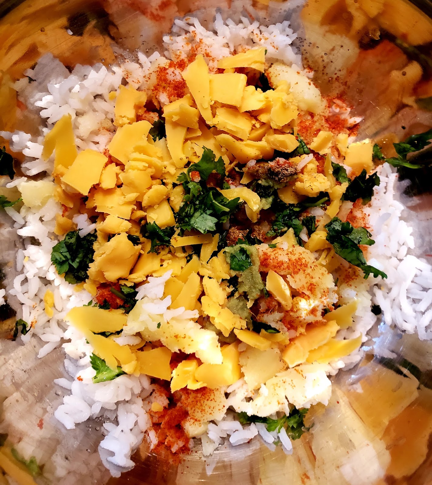 Patties With Leftover Rice & Cheese