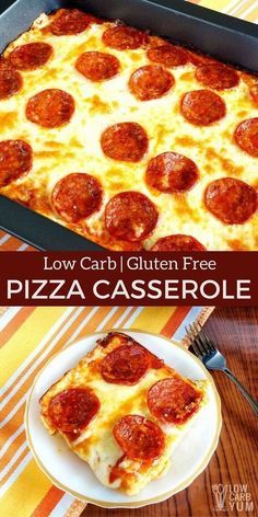 A delicious keto low carb pizza casserole that will be enjoyed by all. And, the easy to make gluten free crust is made with every day ingredients. 