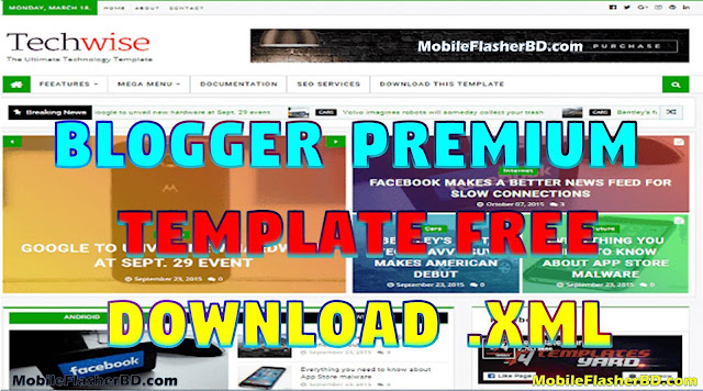 Blogger Tech Wise Premium Template Free With Removed Footer Credits For All Download