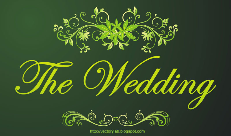 Wedding design wedding invitation swirl and floral swirl vector 