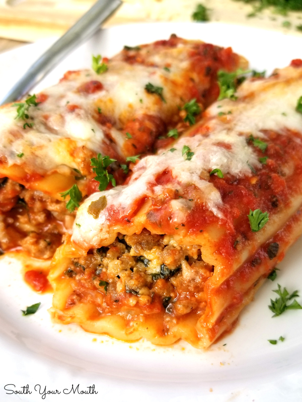 Italian Sausage Cheese Baked Manicotti