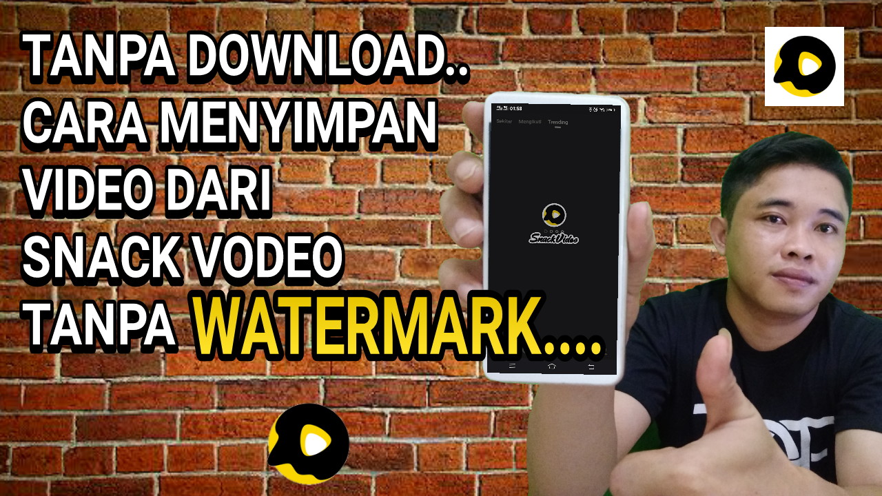 Cara Menghilangkan Watermark Snack Video Tanpa Aplikasi
