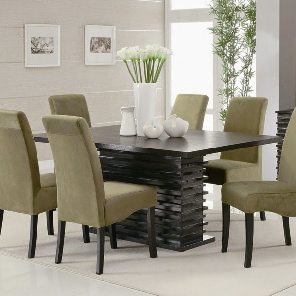 Beautiful examples of leather chairs for dining room!