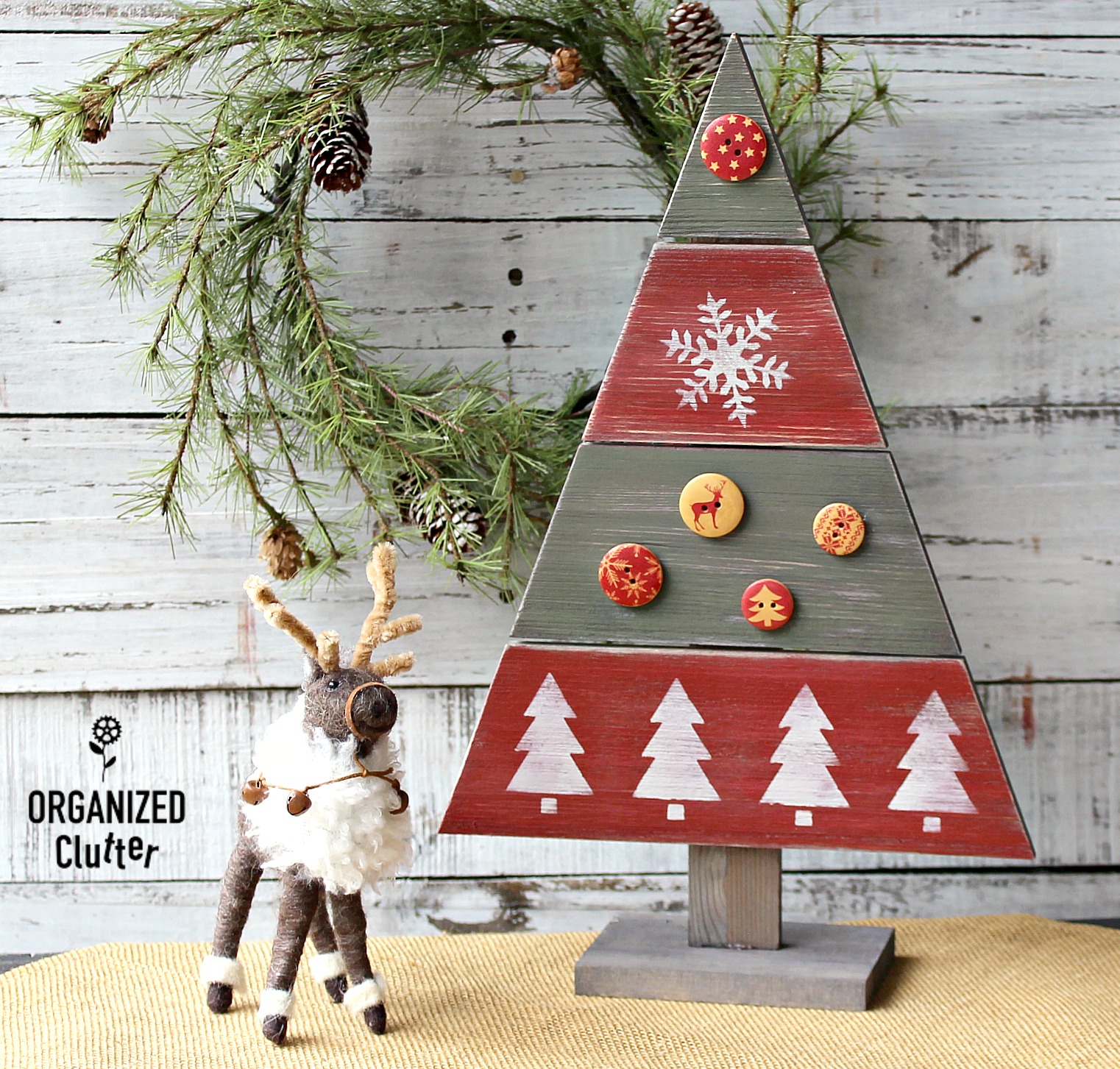 Decorating A Hobby Lobby Wooden Christmas Tree Cutout Organized