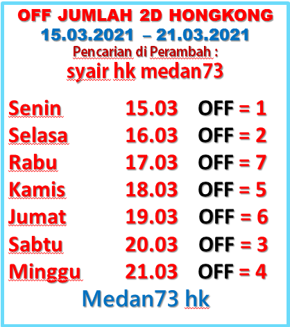 Prediksi Hk Selasa 16 03 2021 Medan73 Jitu Prediction