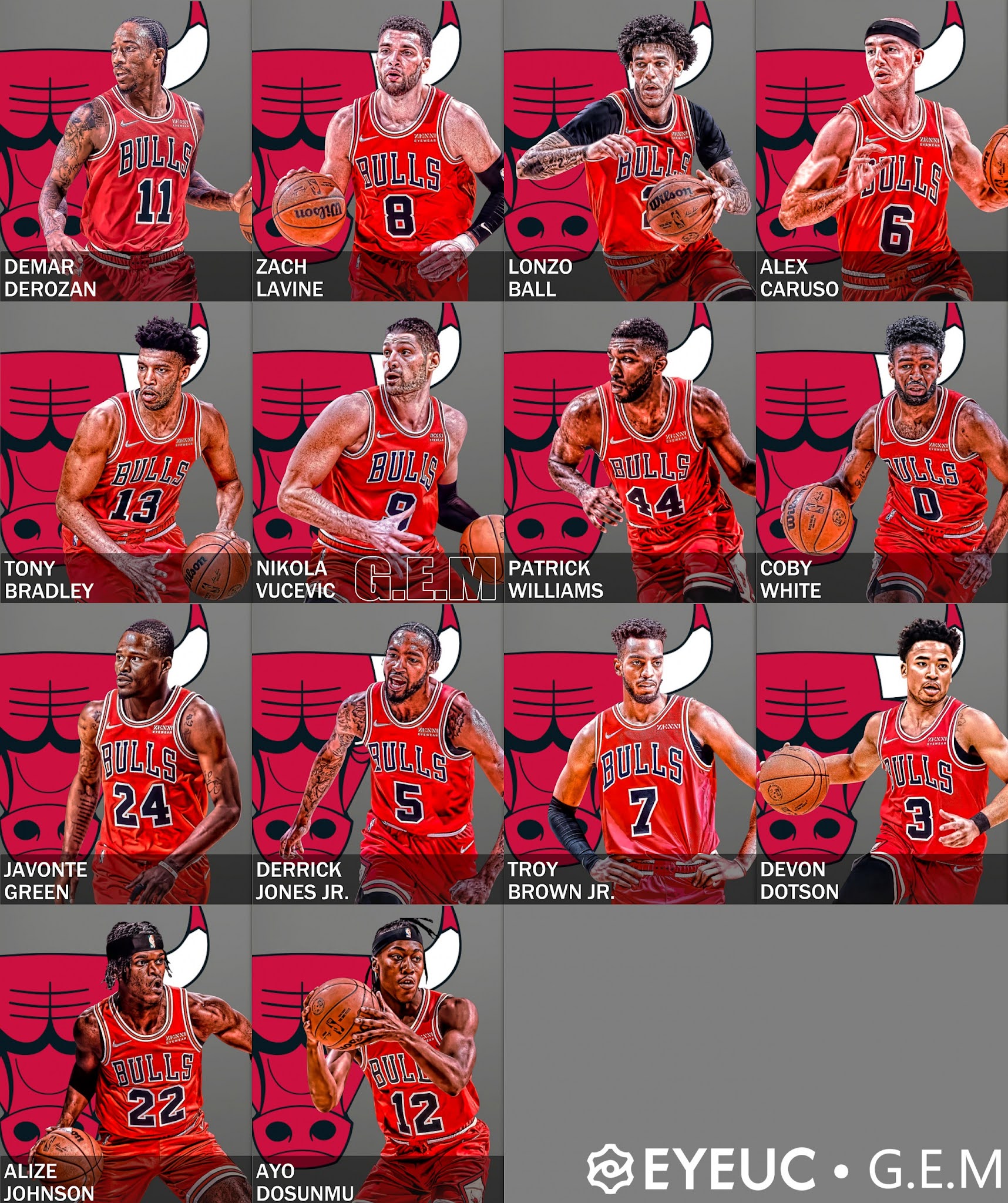 NBA 2K22 Chicago Bulls NEXT GEN STYLE PORTRAIT PACK BY GEM