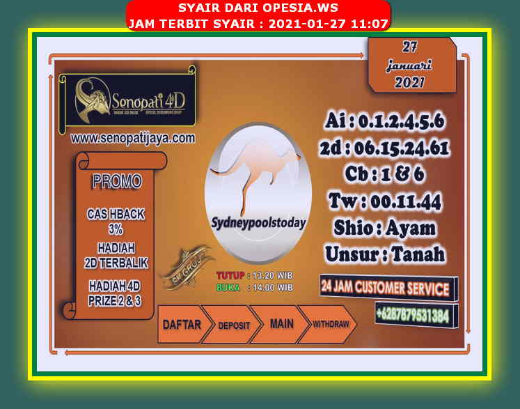 1 New Message Kode Syair Sydney 27 Januari 2021 Forum Syair Togel Hongkong Singapura Sydney