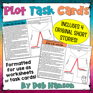 These plot task cards include four original short stories! Students complete a plot diagram for each narrative.