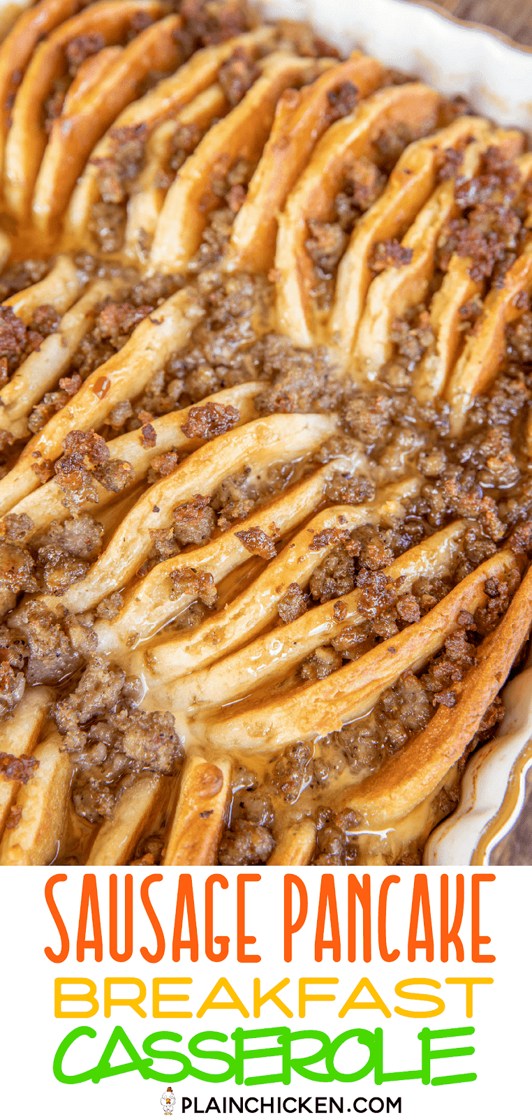 Sausage Pancake Breakfast Casserole Plain Chicken®