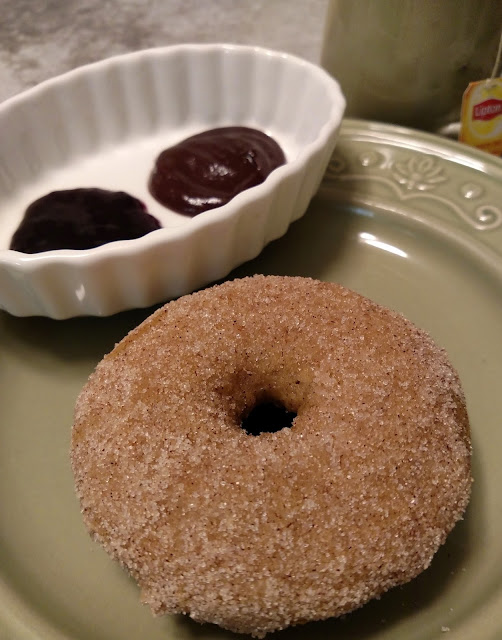 cinnamon sugar donuts with dipping sauces