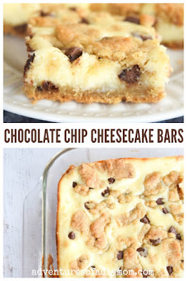 chocolate chip cheesecake bars