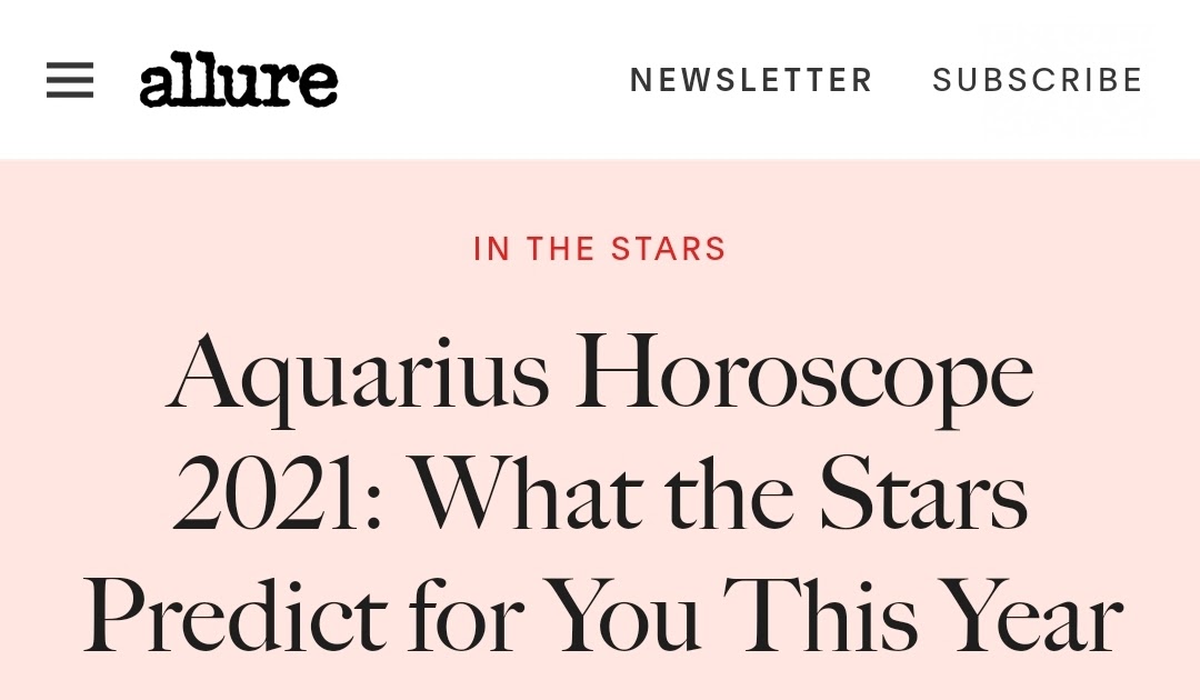 Allure Aquarius 2021 Horoscope Yearly Predictions for Love and Career